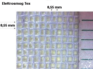 Tessuto schermante Elettrosmog Tex Poliestere liscio apprettato, più rigido Tessuto schermante Elettrosmog Tex Poliestere liscio apprettato, più rigido